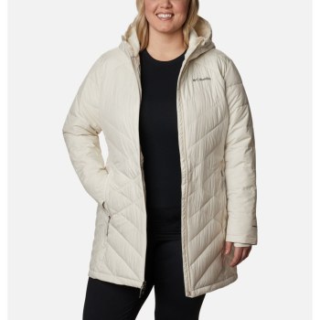 Dámské Bundy Columbia Heavenly Long Hooded Plus Size Krém FJPEWS513